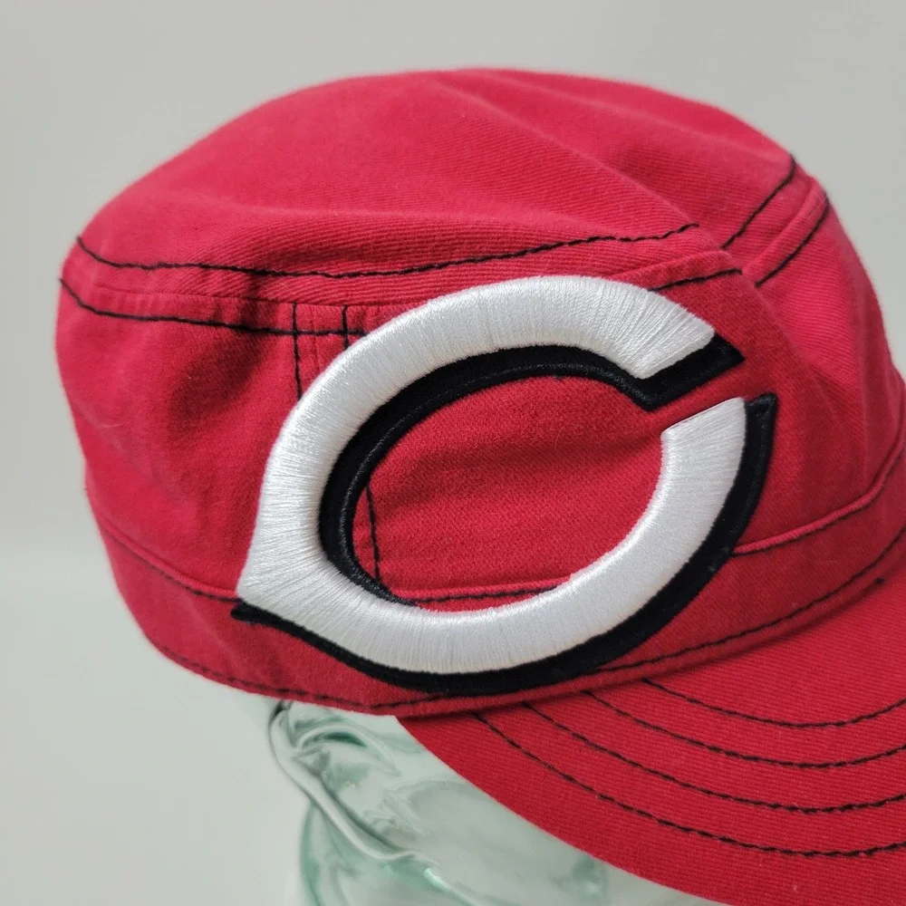 New Era Cincinnati Reds Women Red Cotton Cadet Military Hat Adjustable MLB Cap